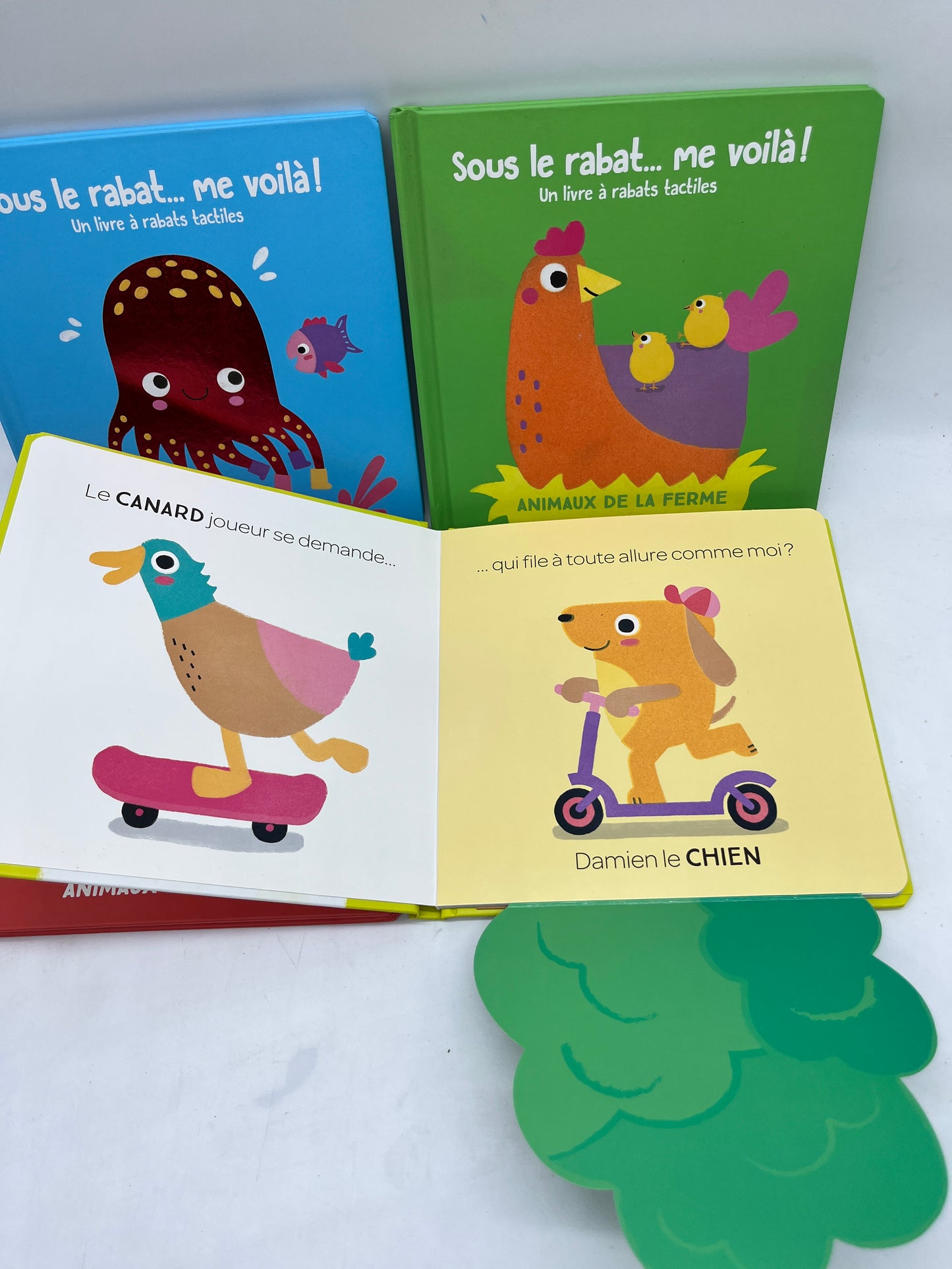 Lot de 4 Livres Sous le Rabat me revoilà ! Thème animaux Neuf