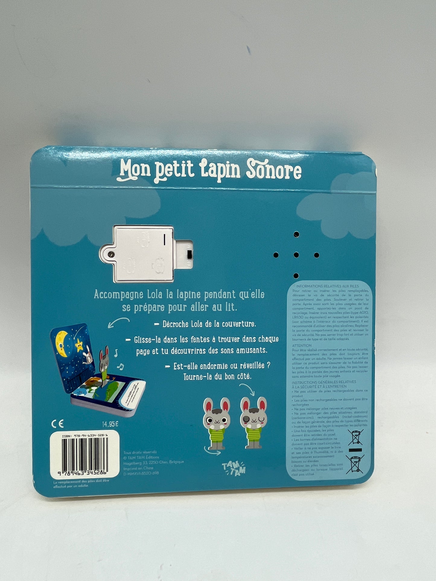 livre sonore Mon petit lapin sonore Ludique avec figurine Neuf