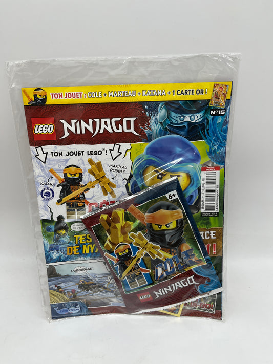 livre d’activité Magazine Lego Ninjago  avec sa mini figurine Cole  Neuf !