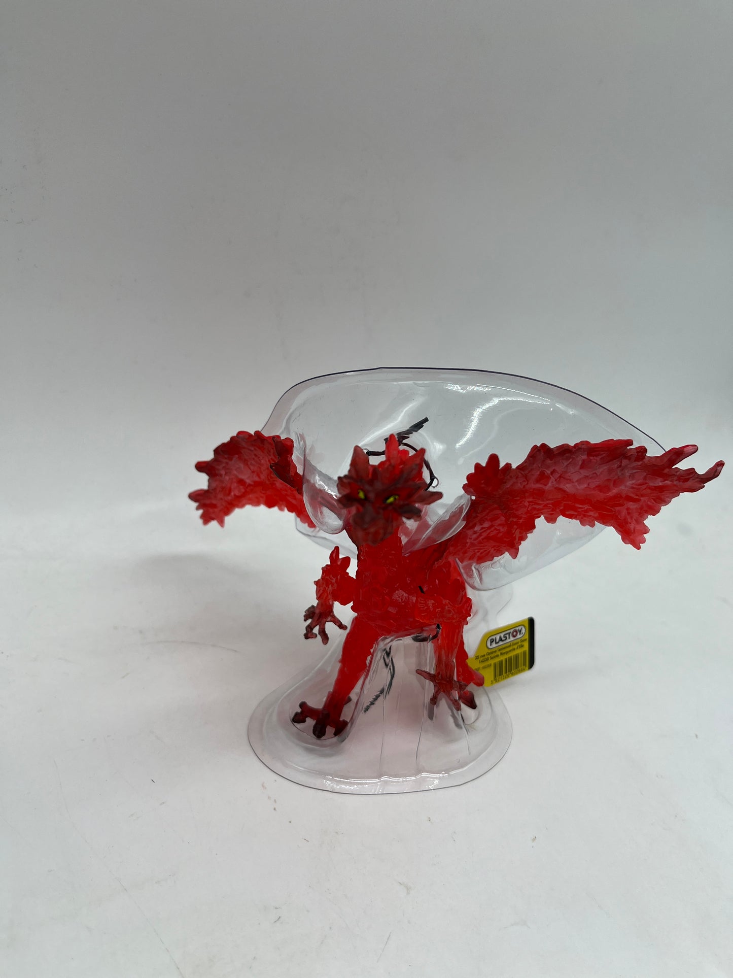 Figurine Plastoy Dragon rouge transparent Neuf avec étiquette