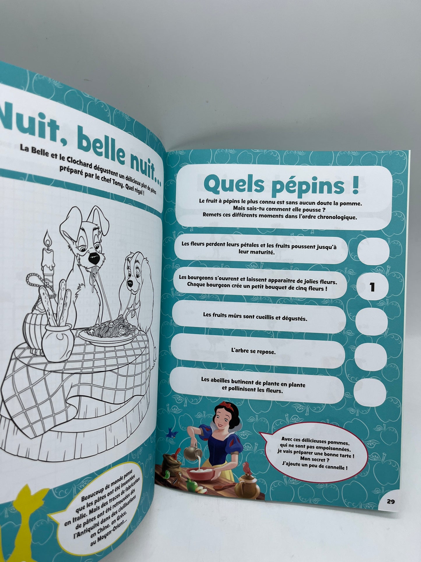 livre d’activité je découvre les fruits et les légumes avec mes amis de disneyNeuf