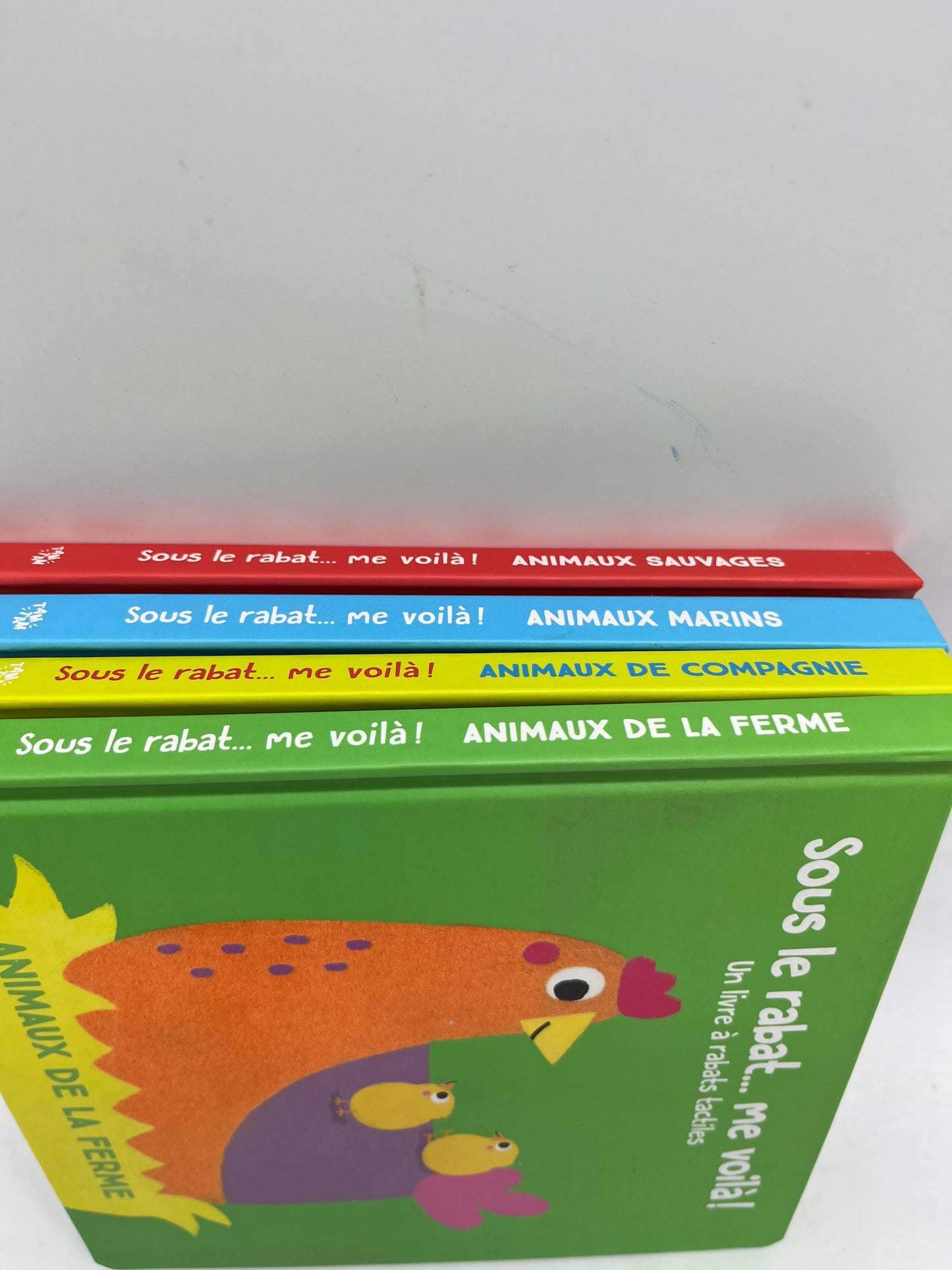 Lot de 4 Livres Sous le Rabat me revoilà ! Thème animaux Neuf