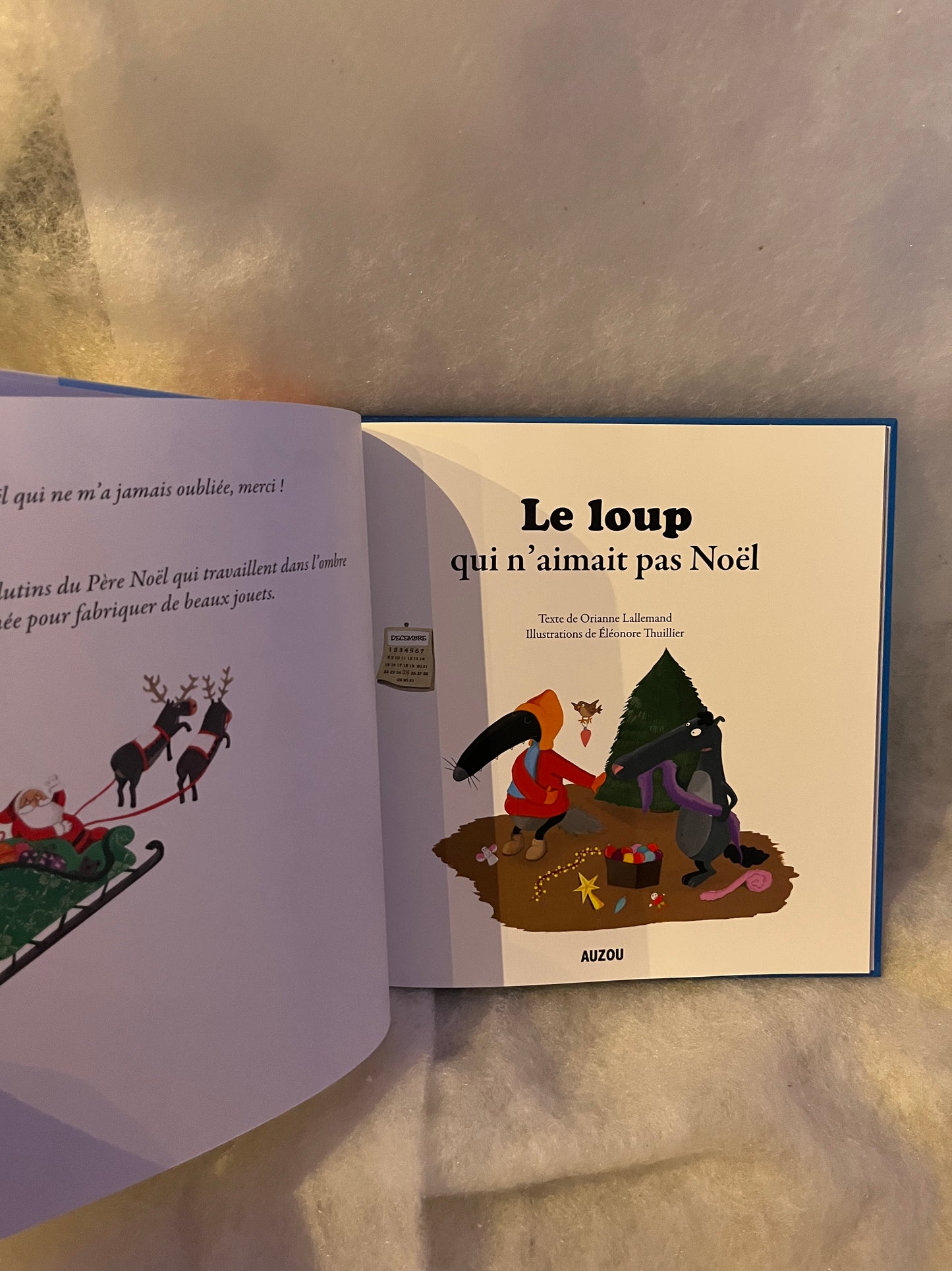 Livre Le loup qui n’aime pas Noël edition Auzou Neuf