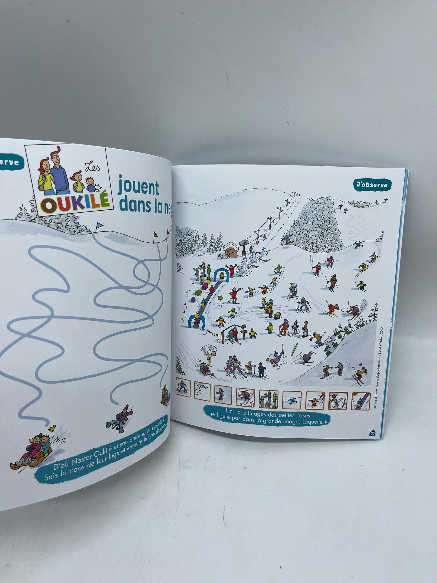 livre d’activite magazine  Pomme d’api mon cahier de jeu Hiver Neuf avec ses crayons
