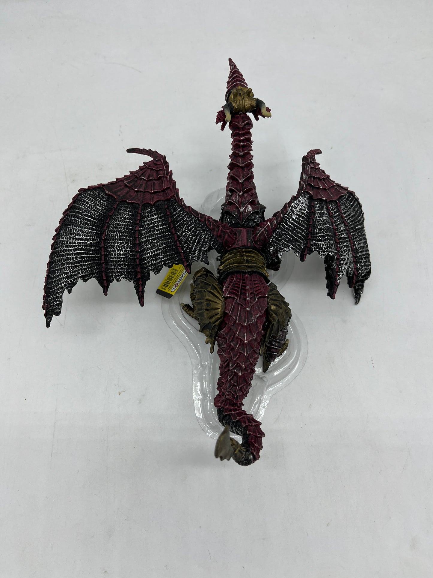 Figurine Plastoy Dragon à 4 pattes  bordeau or Neuf avec étiquette