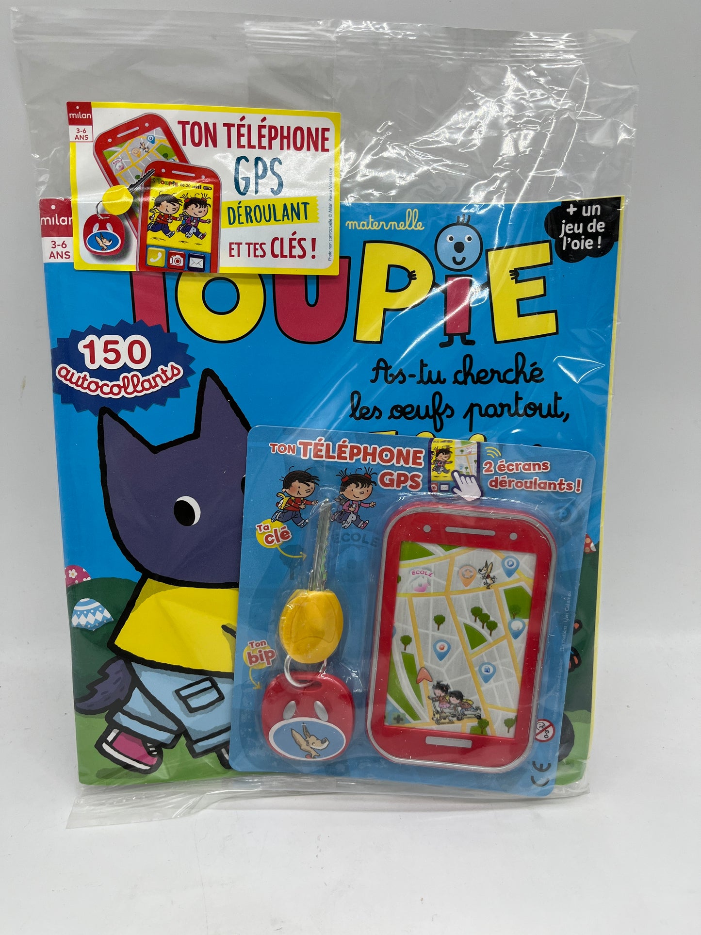livre d’activité Magazine  Toupie avec son Kit de grand téléphone et ses clefs Neuf !