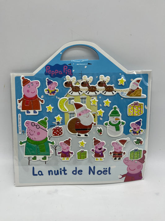 planche de stickers Peppa pig “la nuit de Noël “special Noël Neuf !