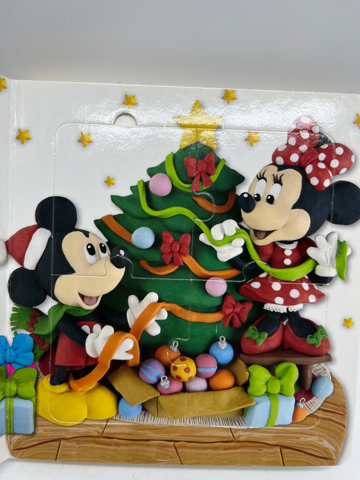 Livre Puzzle Disney Mickey Fête Noël Neuf édition Fleurus.