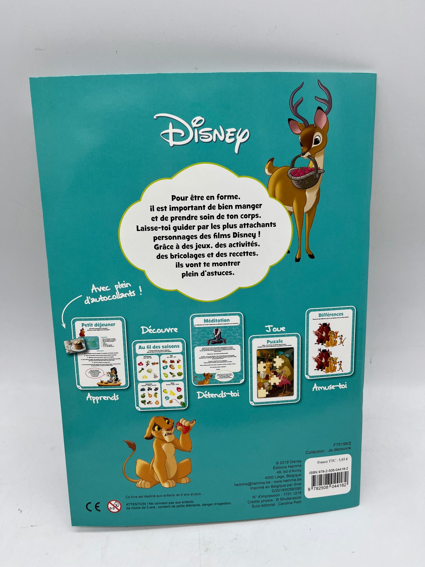 livre d’activité je découvre les fruits et les légumes avec mes amis de disneyNeuf