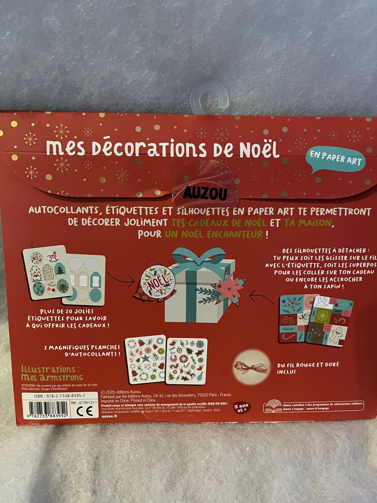 Pack Paper art gommettes Mes décoration de Noël edition Auzou Neuf !