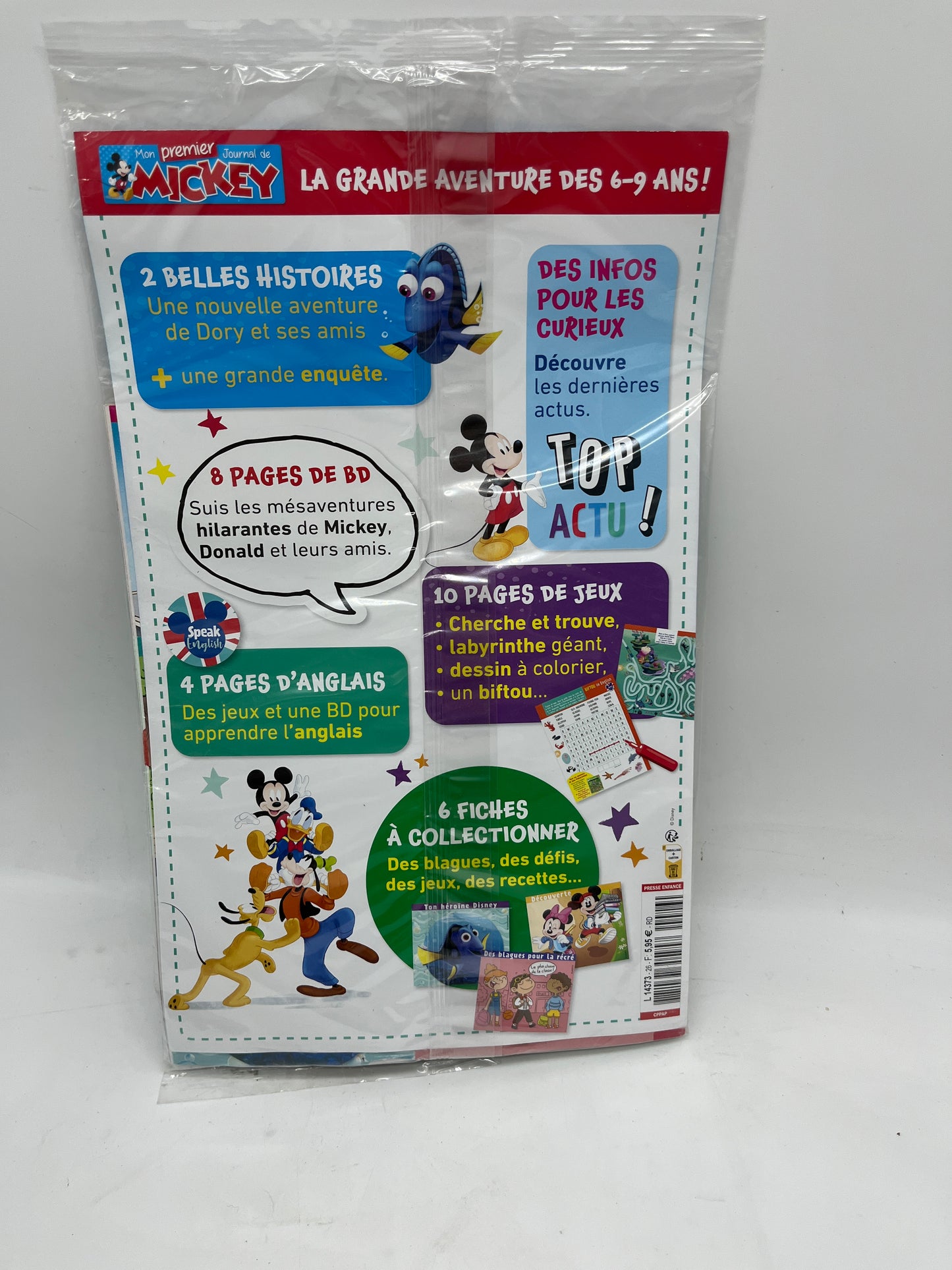 livre d’activité Magazine  mon premier journal de mickey avec son bracelet lanceur Neuf !