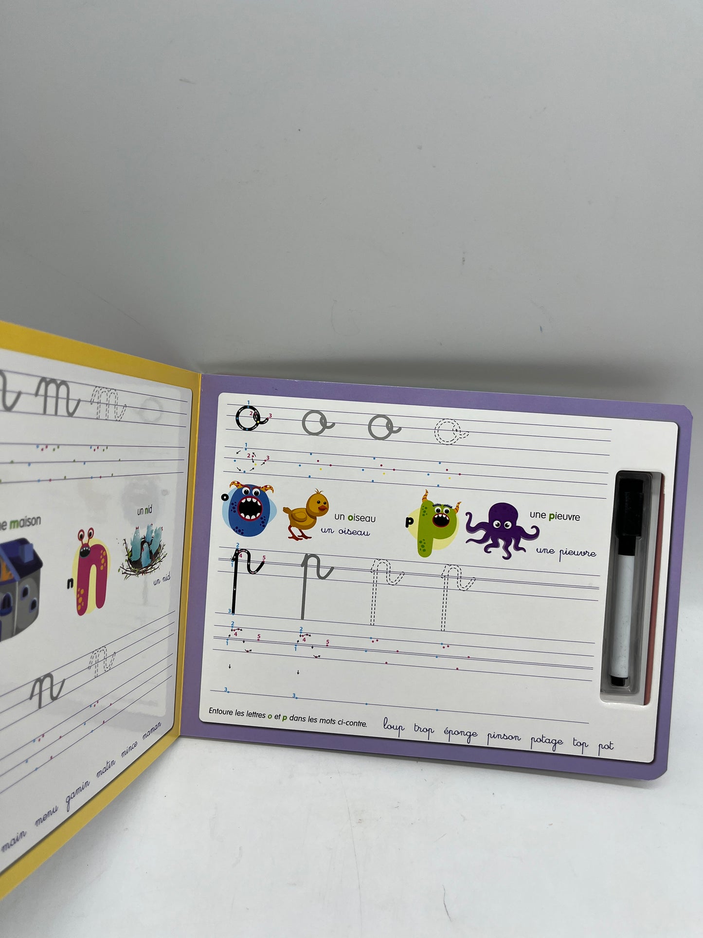 Ardoise avec son marqueur j'apprends à tracer les  lettres minuscules Neuf Methode Boscher Spécial maternelle