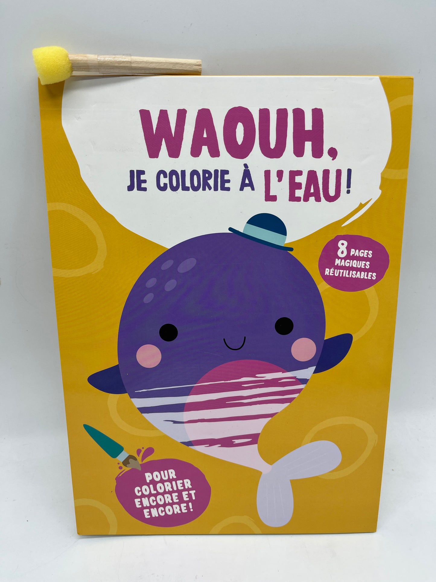 Livre d’activité magazine  Wahou je colorie à’l’eau  modèle orange  special printemps été Neuf !