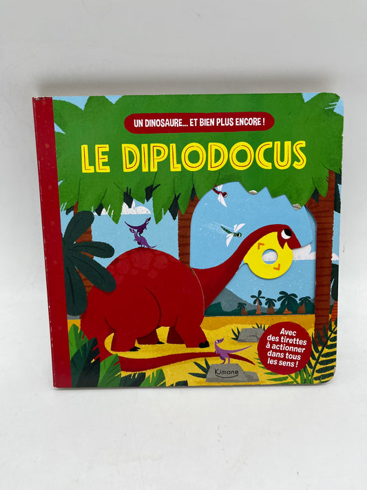 livre  Dinosaure Le Diplodocus livre animé avec tirette Neuf