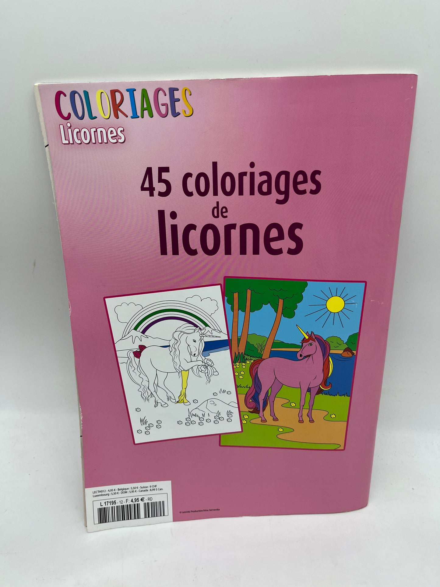 Livre d’activité magazine 45 coloriages licornes Neuf