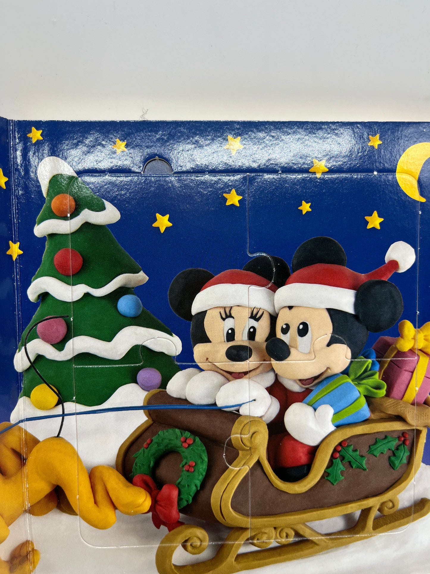 Livre Puzzle Disney Mickey Fête Noël Neuf édition Fleurus.