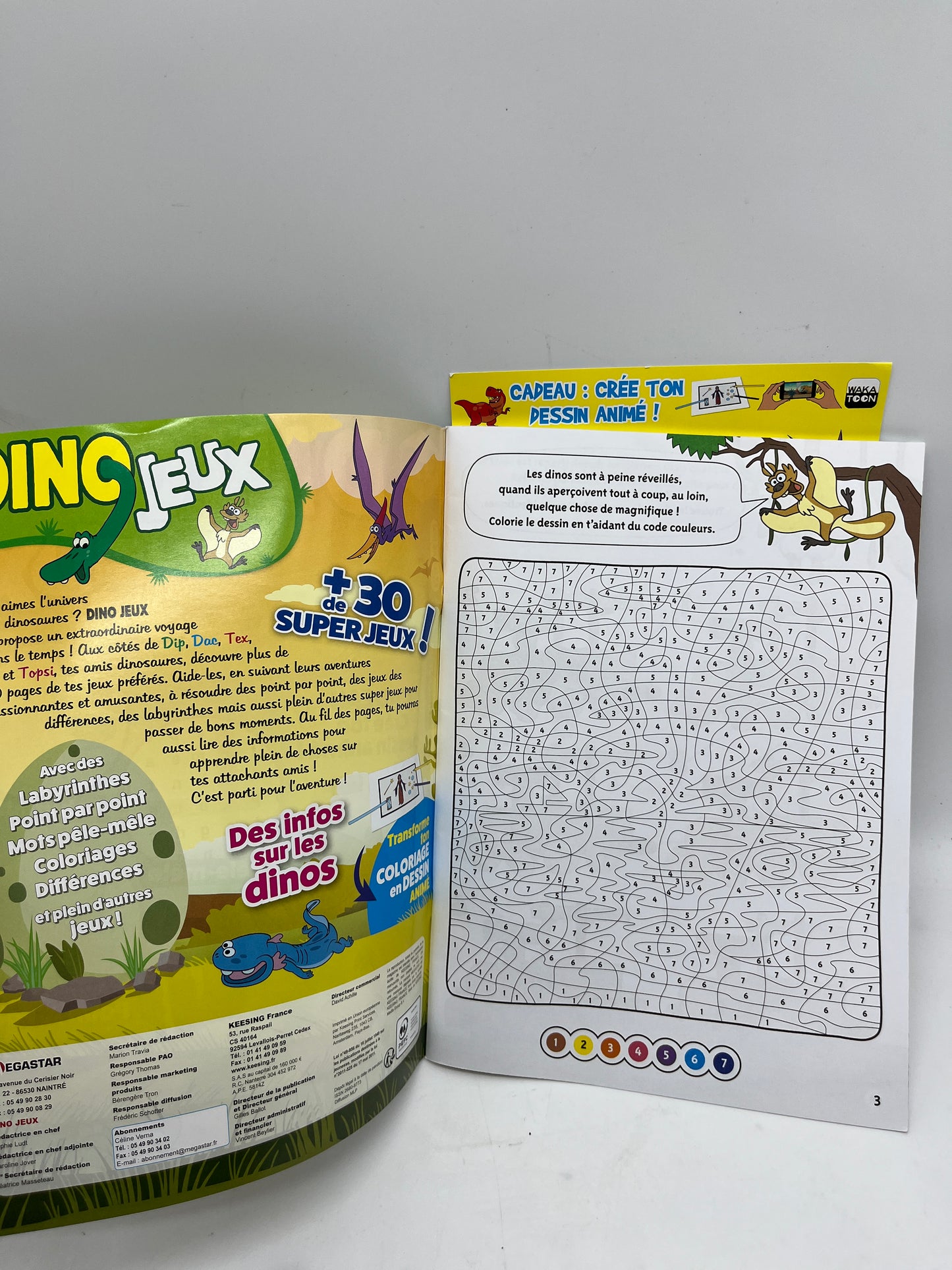 Livre d’activité magazines Jeux Dino 6 à 9 ans   Neuf