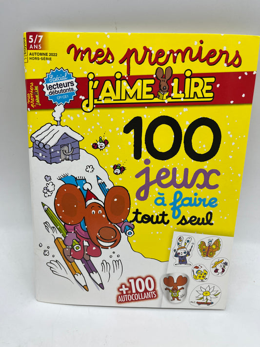 Livre mes premiers j'aime lire à faire tout seul thème hivers avec ses stickers Neuf !