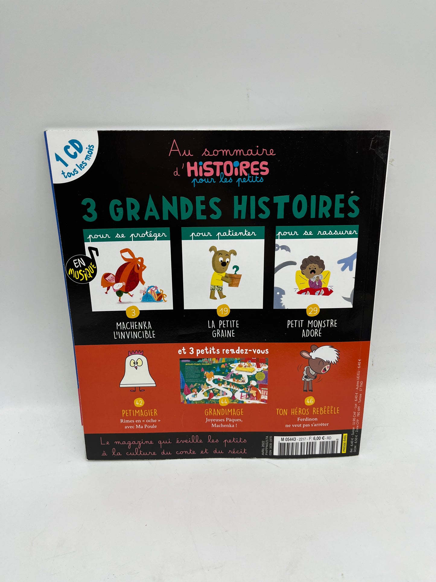 Livre d’activité magazines Histoires pour les petits avec Cd  modèle Joyeuse Paques Machenka Neuf