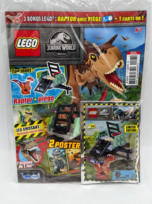 livre d’activité Magazine Lego Jurassic World  n 7 avec son sachet cadeau   Neuf !