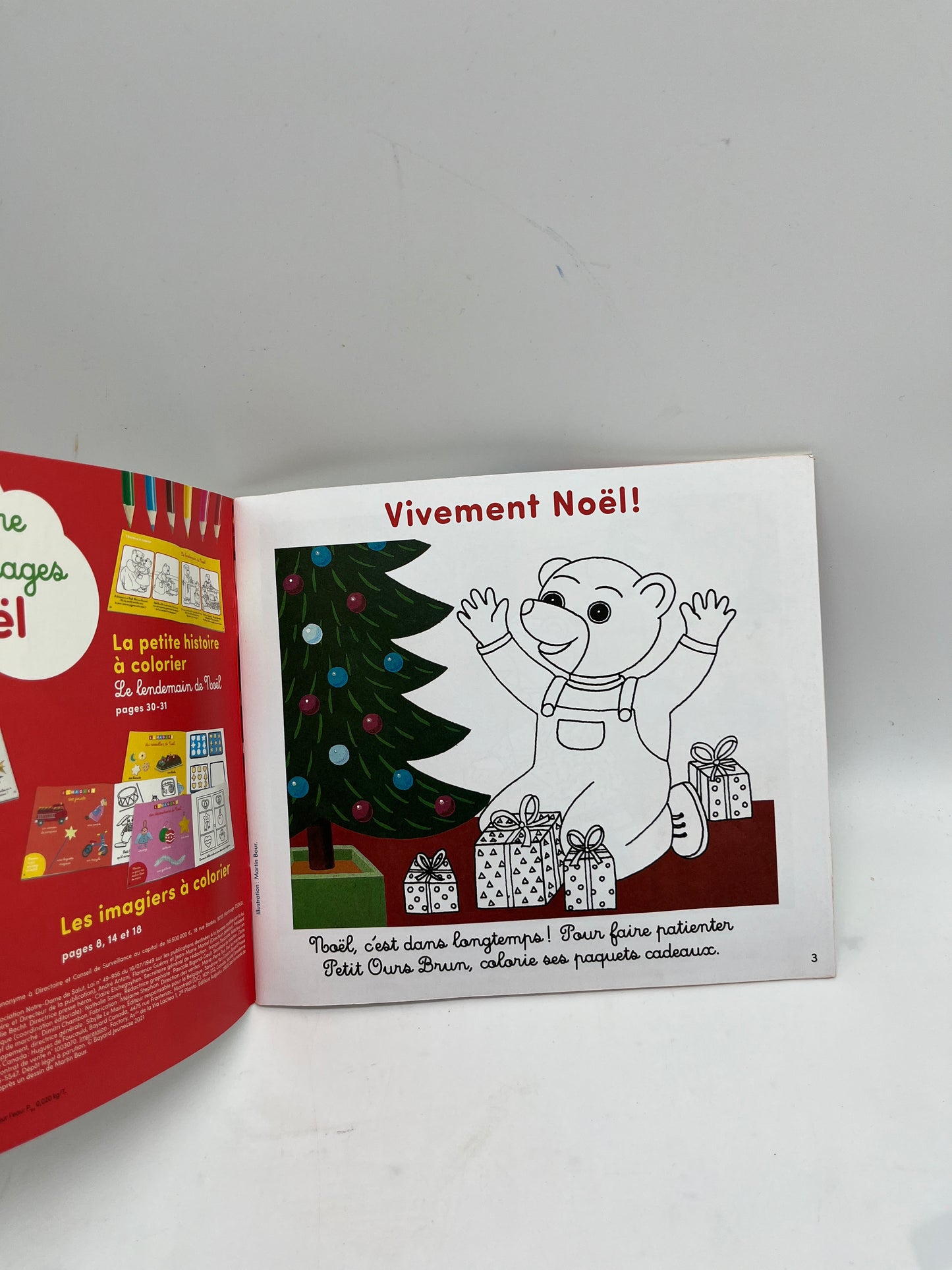 Livre d’activité magazine Les cahiers de Petit Ours Brun  special Noël Neuf !