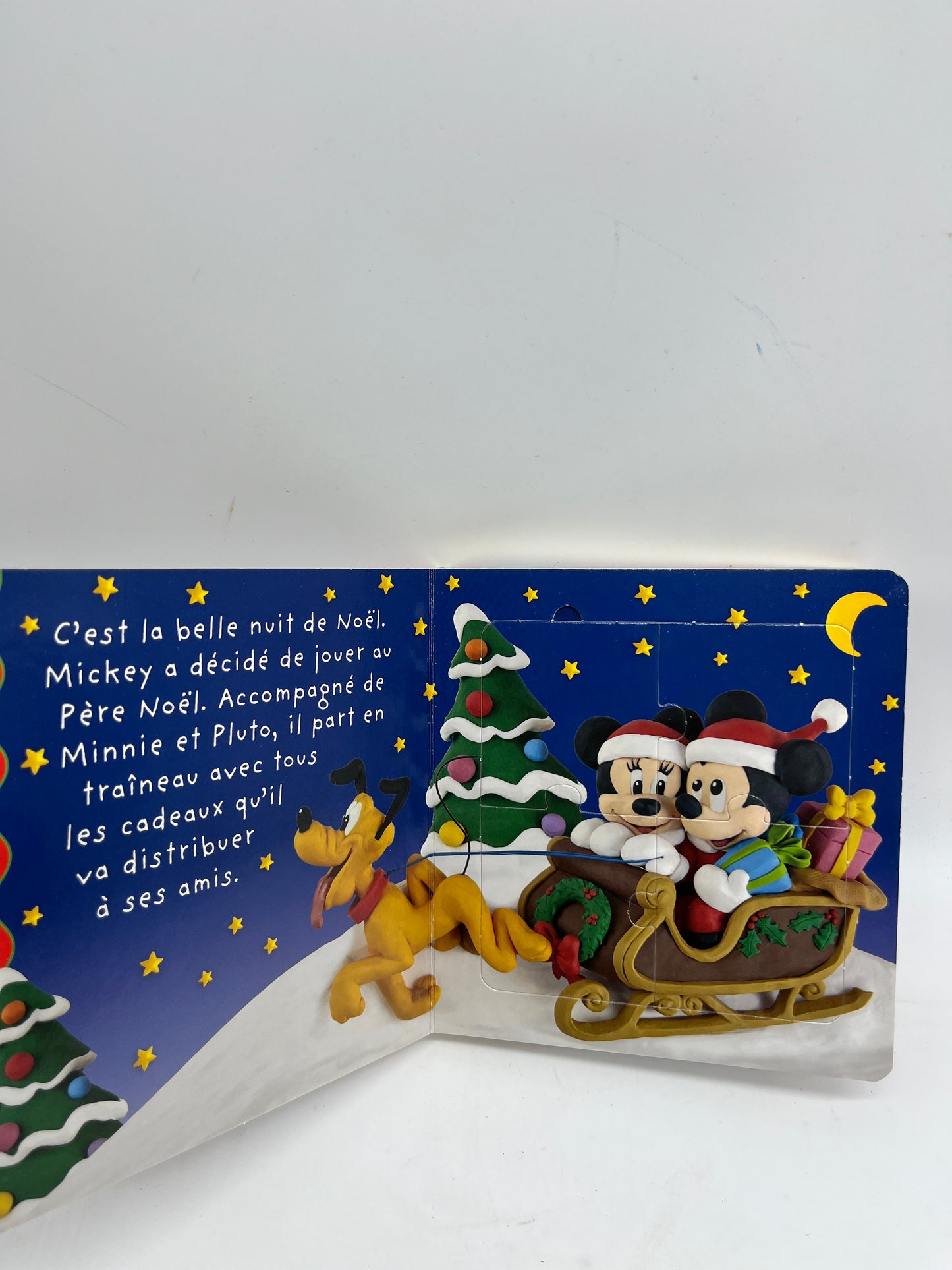 Livre Puzzle Disney Mickey Fête Noël Neuf édition Fleurus.