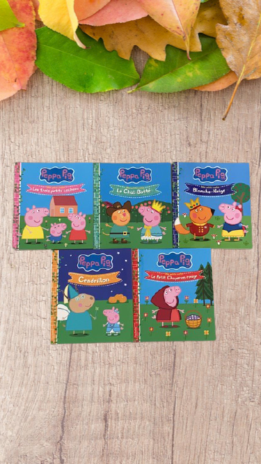 Lot de 5 Livres Peppa Pig souple Les contes neuf
