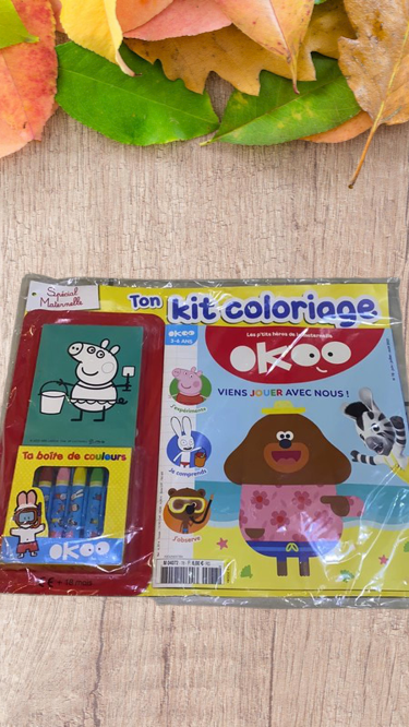 Set de coloriage  Okoo Peppa Pig tchoupi zou ! Histoires jeux activtés  !