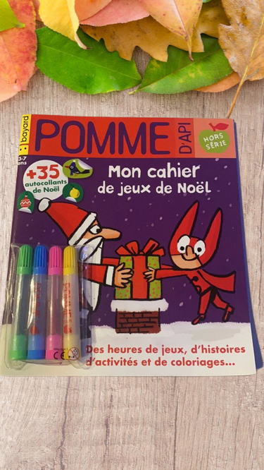 Magazine Pomme d'api hors serie avec ses crayons Petit ours brun